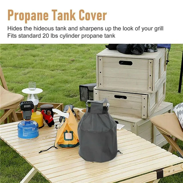 Alt view image 3 of 3 - 20 Lbs Propane Tank Cover,Travel Trailer Propane Tank Cover,Water & Wear-Resistant,Traveling & Camping
