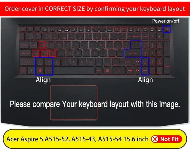 Alt view image 2 of 3 - Clear Keyboard Covers for Predator Helios 300 PH317 52 PH315 51 G3 571 572 TPU keyboards cover protector film Dust proof