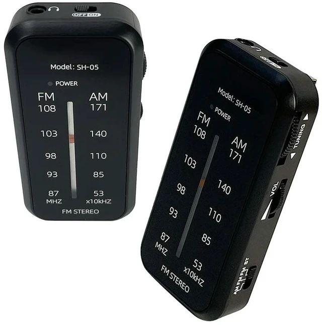 Main image of Mini AM FM Stereo Radio Includes Headphones Operated Radio with Back Clip Hand Radio for Walking Jogging