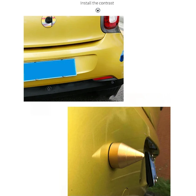 Main image of 2X Rear Bumper Spike Guards Protector For Benz Fortwo ED 451 2009-2014 Black