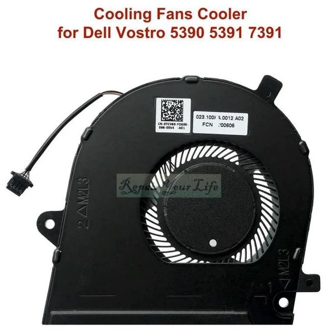 Alt view image 3 of 3 - Computer Cooling Fans Cooler for Vostro 5390 5391 7391 Laptop Cooling CPU Fan CN-0TCV60 TCV60 DFS5K12214161J 023.100FA.0011