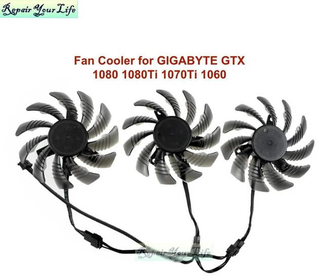 Main image of 75mm T128010SU Graphics Card Cooling Fans for GTX1060 GTX1070 GTX 1080 1080Ti 1070Ti 1060 Computer Cooler Radiator