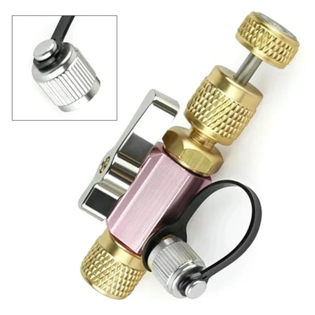 Alt view image 3 of 3 - Valve Core Removal Tool R410A 5/16Inch Female Flare X 1/4Inch Male Flare Vacuum-Rated Efficient Replacement Part