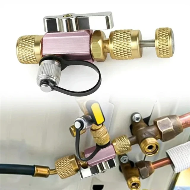 Alt view image 2 of 3 - Valve Core Removal Tool R410A 5/16Inch Female Flare X 1/4Inch Male Flare Vacuum-Rated Efficient Replacement Part