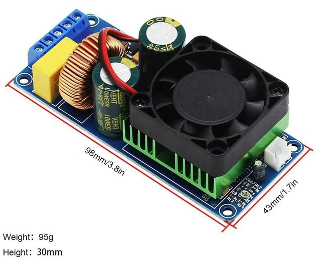 Alt view image 3 of 3 - IRS2092 Digital Amplifier Module 500W Mono Channel HIFI Power Amplifier Module Class D with Speaker Protection for Car Subwoofer