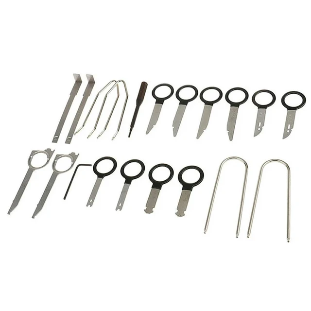 Alt view image 3 of 3 - 20Pcs Stereo Dash CD Player Removal Tool Set Automobile Replacement Accessories Car Radio Audio Removal Install Key Kit