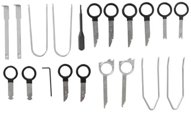 Main image of 20Pcs Stereo Dash CD Player Removal Tool Set Automobile Replacement Accessories Car Radio Audio Removal Install Key Kit