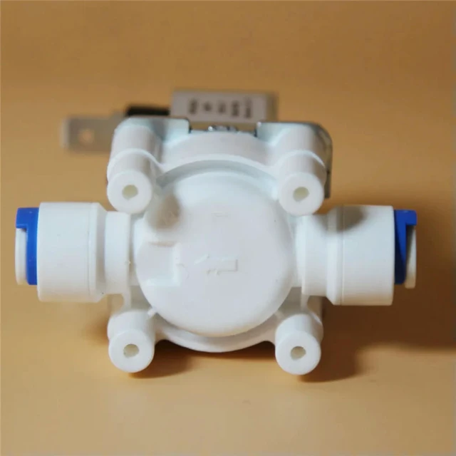 Alt view image 2 of 3 - Inlet Solenoid Valve Ice Maker 2 Points Thread Washing Machine Dishwasher Water Purifier Inlet Water Outlet