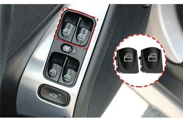 Alt view image 3 of 3 - 10X Window Switch Button Covers For Mercedes Benz W203 W208 C Clk Class Front Left+Right Window Switch