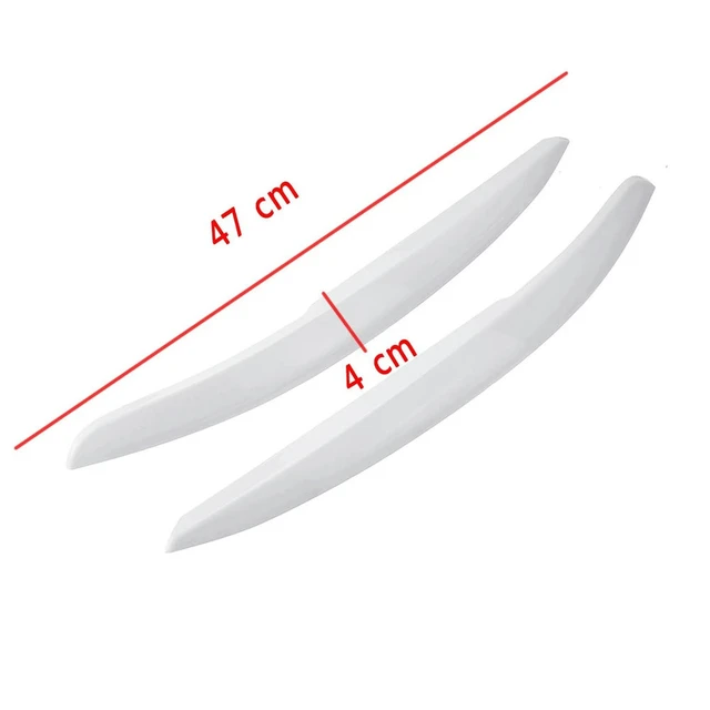 Alt view image 3 of 3 - 1 Pair Car Headlights Eyelids Eyebrow ABS Trim Stickers Cover For -POLO MK5 2011-2018 Accessory Car Styling White