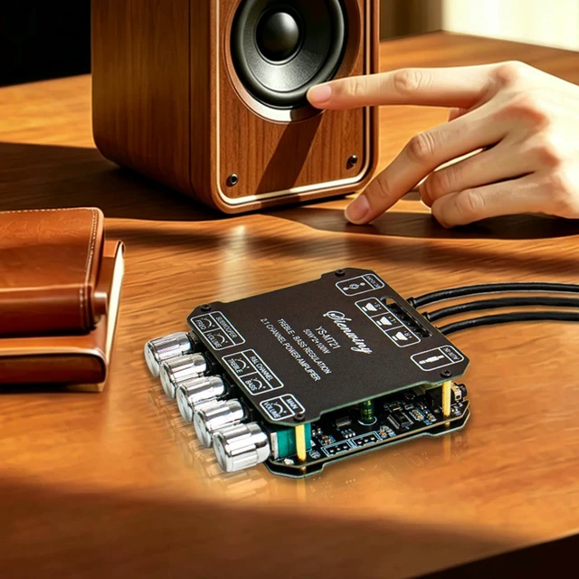 Alt view image 2 of 3 - YS-MT21 Digital Audio Power Amplifier Module with Treble & Bass Control Stereo Audio Amplifier for DIY Speakers and Home Audio