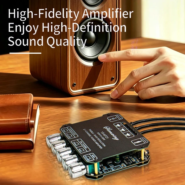 Alt view image 3 of 3 - YS-MT21 Digital Audio Power Amplifier Module with Treble & Bass Control Stereo Audio Amplifier for DIY Speakers and Home Audio
