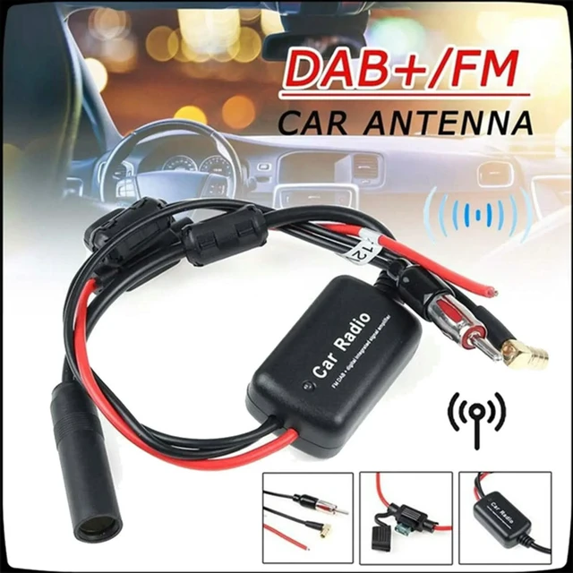 Alt view image 3 of 3 - 2X Universal DAB + FM Car Antenna Aerial Splitter Cable Digital Radio + Amplifier Accessories