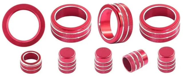 Main image of For Honda Civic For CRV 2023-2026, For 9Pcs Air Conditioning Knob Cover Start Stop Button Ring Accessories 2022-2026