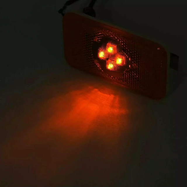 Alt view image 2 of 3 - 5X 24V Car Truck LED Side Marker Light Amber Indicator Lamp 4 LED For Volvo Trucks FM/FH
