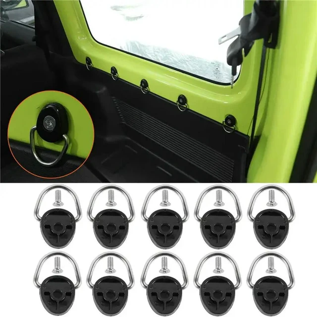 Alt view image 2 of 3 - 20-PACK l Tie-Down Anchors D-Ring Buckle For Jimny JB64 JB74W 2019 2020 2021 Trunk Cargo Area