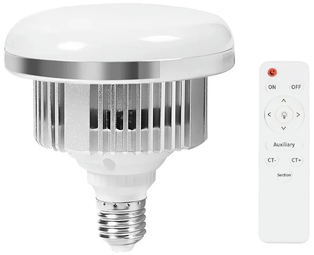 Main image of 85W LED Photographic Lighting Bulbs E27 Base Lamp with Remote Control Dimmable Daylight Bulb for Photo Studio Softbox