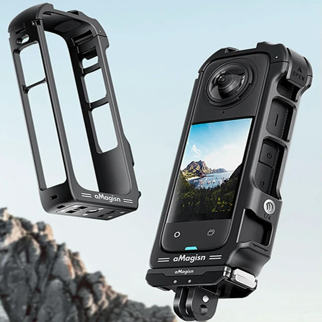 Alt view image 2 of 3 - For X4 Protective Frame Magnetic Quick Release Expansion Bracket Frame Cage for Insta 360 X4 Sports Camera Accessories