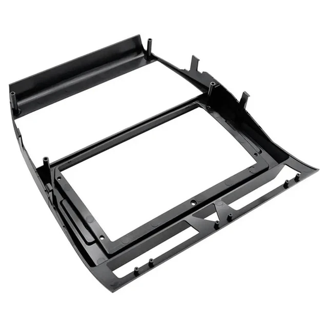 Alt view image 2 of 3 - 9 Inch 2Din ABS Stereo Radio Fascia For A6 C5 2002-2006 Dashboard Video DVD Player Panel Frame Mounting Trim