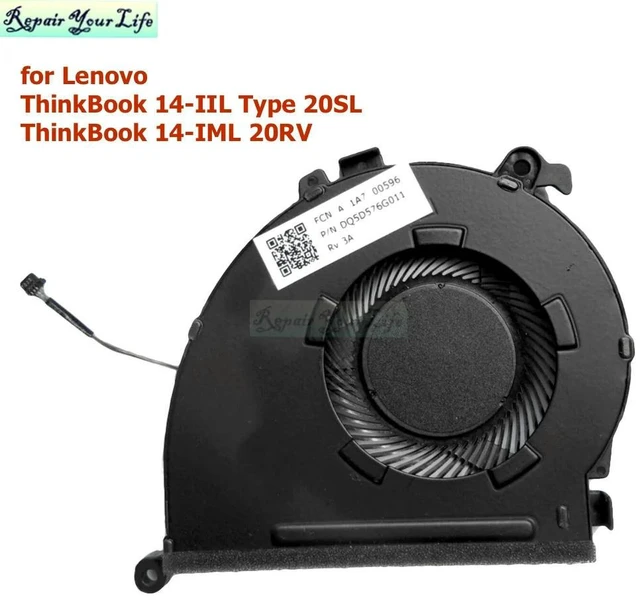 Main image of Laptop CPU Cooler Fan for ThinkBook 14-IIL Type 20SL 14-IML 20RV PC Cooling Fans Cooler Radiator DQ5D576G011 Org