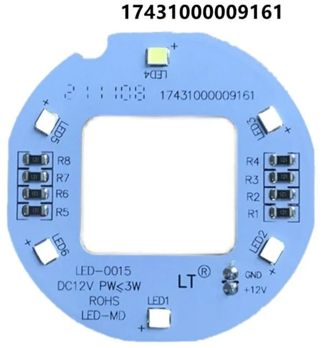 Alt view image 3 of 3 - 1PCS Freezer Light Round LED Lighting For Midea Refrigerator LED Light Panel BCD-230WT 186WM 231WTM DC12V 3W Refrigerator Lamp