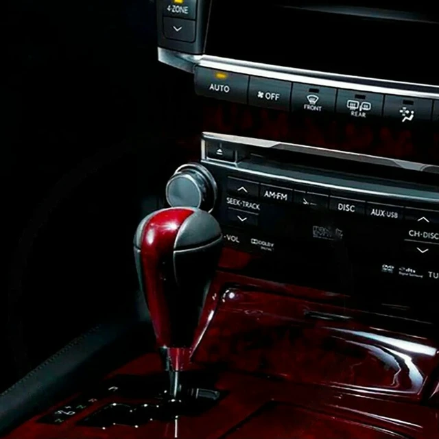 Alt view image 2 of 3 - 2X Red Leather Automatic Transmission Gear Shift Knob For Lexus ES IS RX GS Gear Head