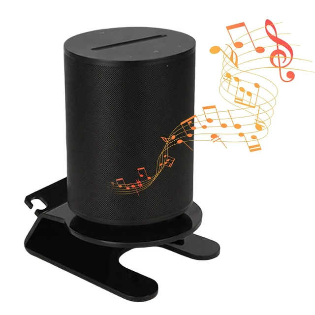 Alt view image 3 of 3 - Cable Management Speaker Stand for Sonos ERA 100 Acrylic Base 15 Degree Tilt Anti-slip Silicone Pads