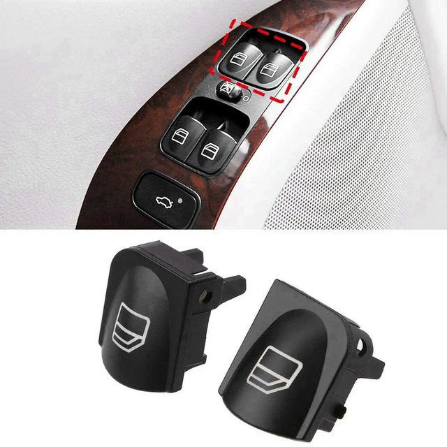 Alt view image 2 of 3 - 12X Window Switch Button Covers For Mercedes Benz W203 W208 C Clk Class Front Left+Right