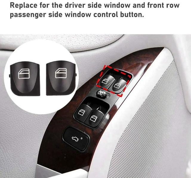 Main image of 12X Window Switch Button Covers For Mercedes Benz W203 W208 C Clk Class Front Left+Right