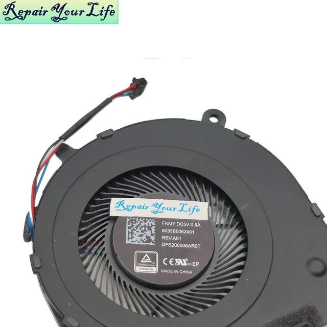 Alt view image 3 of 3 - CPU Cooler Fan For 14-CF 14S-CF 14-CK 14-CM 14-DA 14-DK 14S-DK 14-MA 14S-DP Notebook Parts Cooling Radiator Fans L23189-001