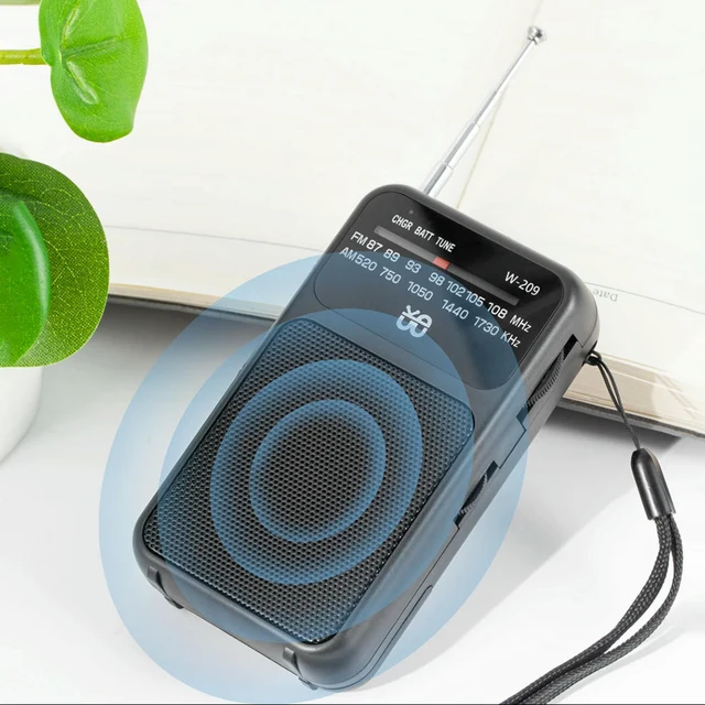 Alt view image 2 of 3 - Pocket AM FM Radio Operated Pointer Radio Built-in Speaker w/ 3.5mm Headphone Jack Stereo Radio Player