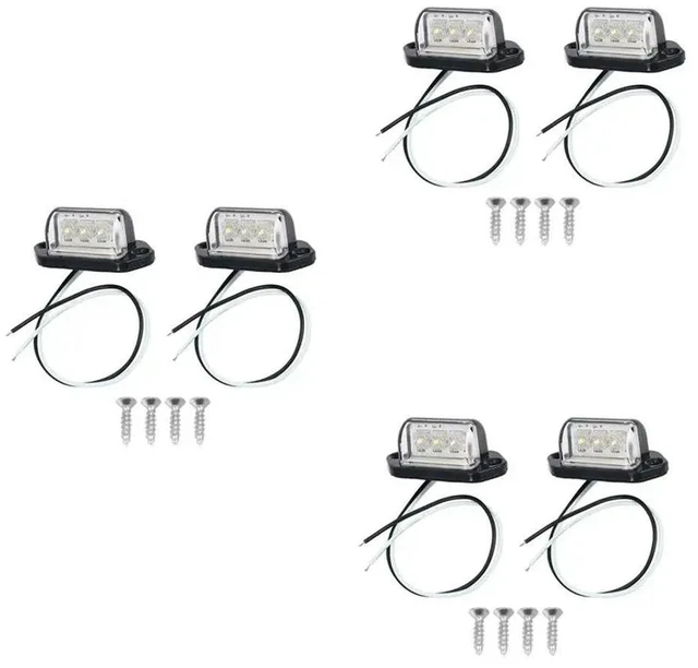 Main image of 6X Number Plate Lights Led License Plate Light Rear Lamps Universal 12V 24V For Car Trailer Vehicle Truck