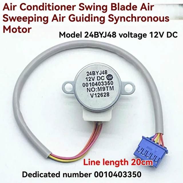 Main image of 1 PCS 12V Motor 24BYJ48 with 20cm Cable For Haier Leader Wall-Mounted Air Conditioner Swing Blade Synchronous Motor 0010403350