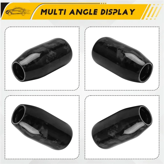 Alt view image 3 of 3 - Forged Fiber Cylindrical Shift Knob Universal Gear Shift Knob For Most Cars For Decoration Accessories SFN091 Black