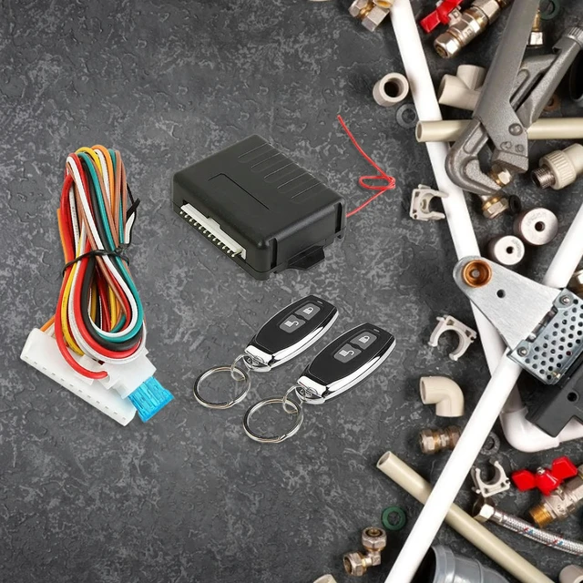 Alt view image 3 of 3 - Keychain Central Kit System Button with Remote Control Vehicle Central Locking Kit 433.92MHz Door Lock Keyless Entry System