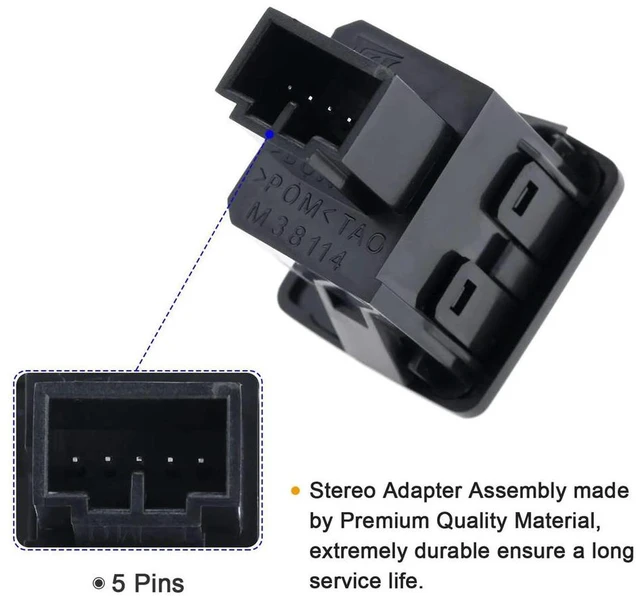 Main image of Auxiliary Input Jack Accord Aux Port Replacement 39112-TA0-A01 For Honda Accord Sedan Crosstour Pilot