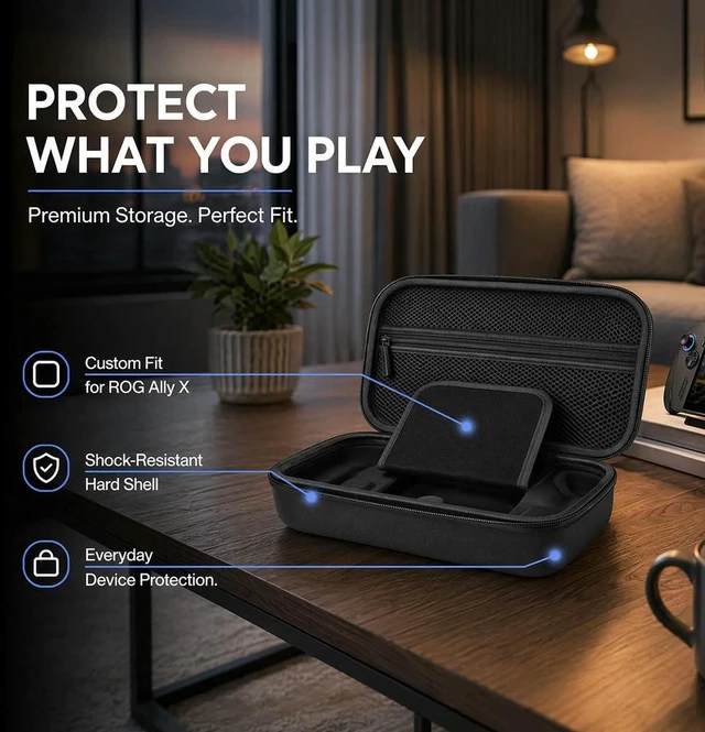 Main image of Hard Shell Protective Pouch For ROG Xbox Ally-X Console Inner Compartment Accessories Protective Carry Bags Gaming Accessories