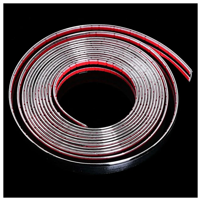Alt view image 3 of 3 - 2X 20Mm 5M Chrome Car Styling Moulding Strip Trim Self Adhesive Crash Protector Van
