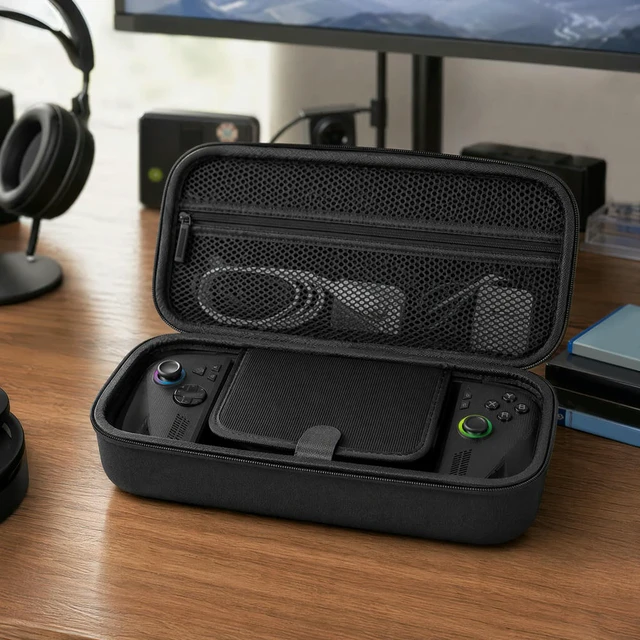 Alt view image 3 of 3 - Hard Shell Protective Pouch For ROG Xbox Ally-X Console Inner Compartment Accessories Protective Carry Bags Gaming Accessories