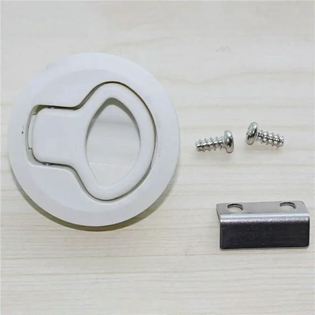 Alt view image 3 of 3 - 4X Latch Hatch Round Pull Latchlatch Flush Pull For1/4 Door Boat Deck Hatch RV Drawers Cabinet Yacht