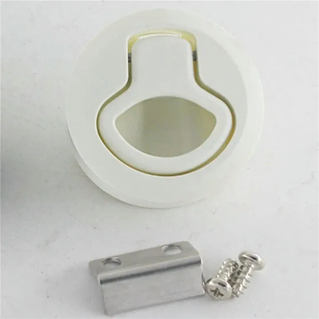 Alt view image 2 of 3 - 4X Latch Hatch Round Pull Latchlatch Flush Pull For1/4 Door Boat Deck Hatch RV Drawers Cabinet Yacht