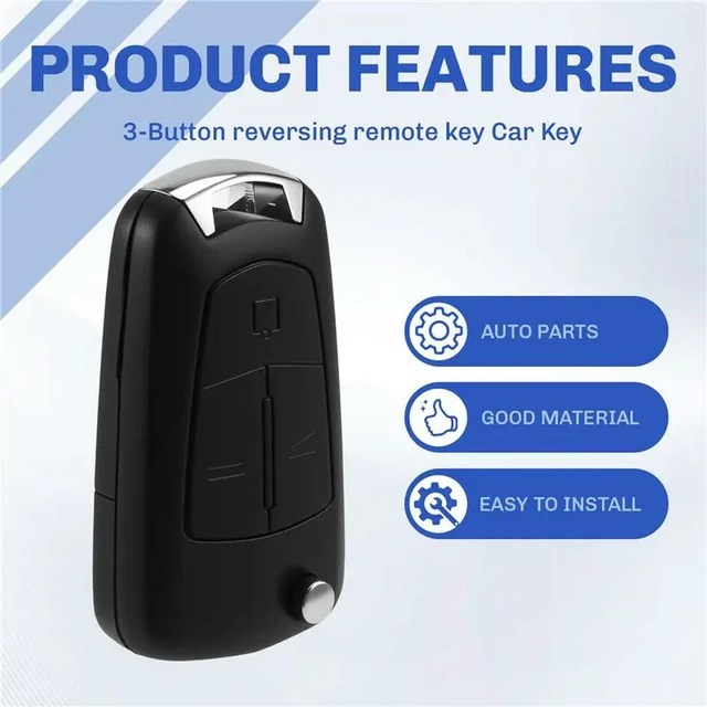 Alt view image 2 of 3 - PCF7941/7946 433Mhz Car Remote Key 3-Button Reversing Control For For Vectra C 2006-2008
