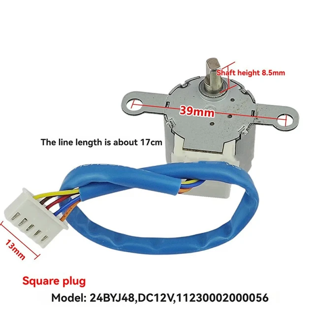 Alt view image 2 of 3 - 1 PCS 12V Step Motor 24BYJ48 with 17cm Cable For Aux Wall-Mounted Air Conditioner Swing Blade Synchronous Motor 11230002000056