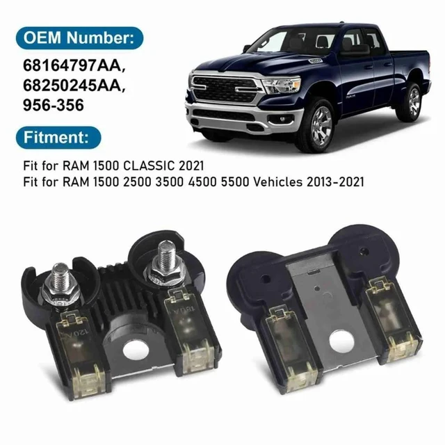 Alt view image 2 of 3 - Car For RAM 1500 2500 3500 4500 5500 2013-2021 Compatible Fuse Terminal 120A/180A Replacement Cable