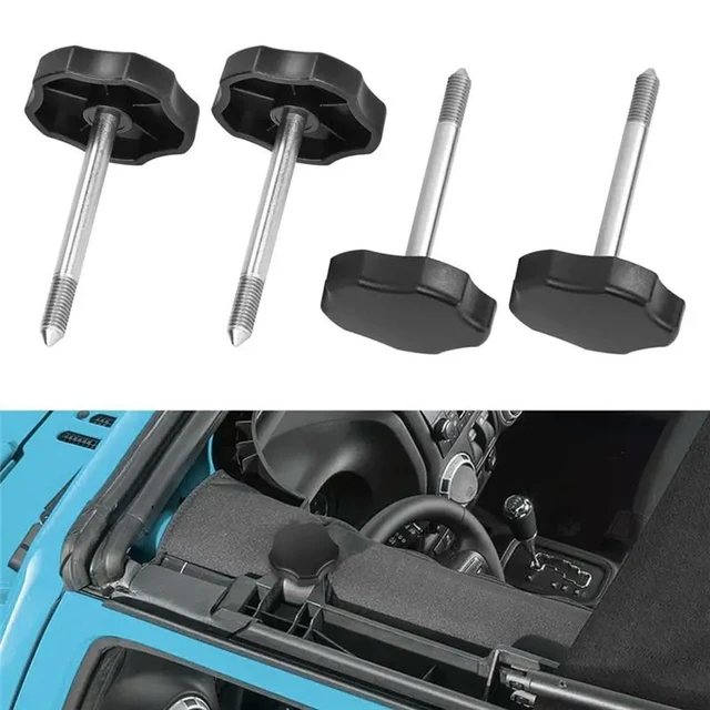 Alt view image 3 of 3 - Soft Top Door Surround Knob Kit For Jeep Wrangler TJ/JK 1997- 2017 Window Frame Screw Set Accessories Bolt