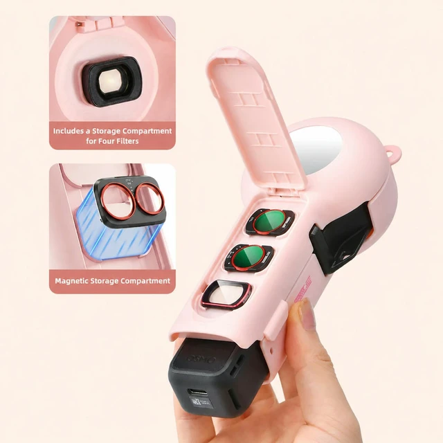Alt view image 3 of 3 - Protective Cover with Alone Filter Cases Cute Hard Case Lightweight Fit for Pocket4 Action Camera