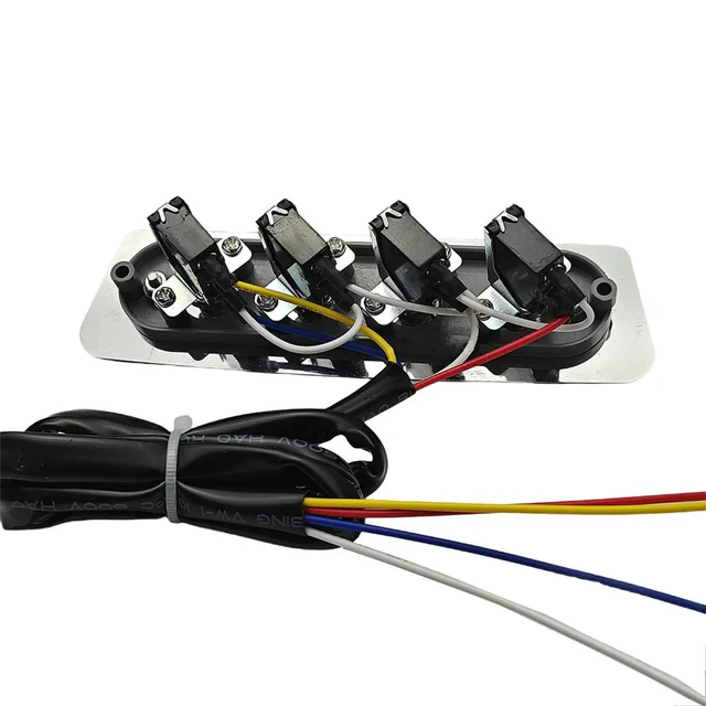 Alt view image 2 of 3 - 1 PCS Four-position Trapezoidal Button Switch For Range Hood Four-position Silver Switch For Kitchen Hood 250V 5A Accessories