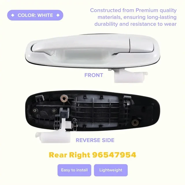 Alt view image 3 of 3 - Car Exterior Door Handle For Daewoo Optra Lacetti 2003-2010 Rear Right 96547954 Part Number 96547954