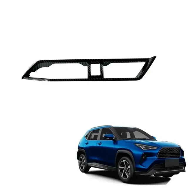 Alt view image 2 of 3 - For Toyota Yaris Cross 2024 RHD Carbon Fiber Center Console Air Outlet Cover Trim Interior Replacement Accessories