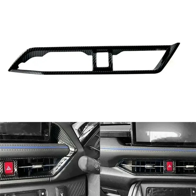 Alt view image 3 of 3 - For Toyota Yaris Cross 2024 RHD Carbon Fiber Center Console Air Outlet Cover Trim Interior Replacement Accessories